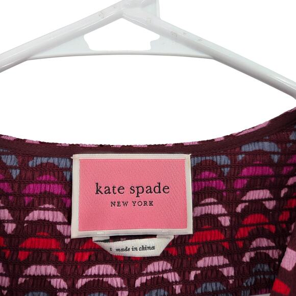 KATE SPADE SMALL RAWR LONG SLEEVE V-NECK SHOULDER PADDED ABOVE KNEE DRESS - Picture 3 of 6